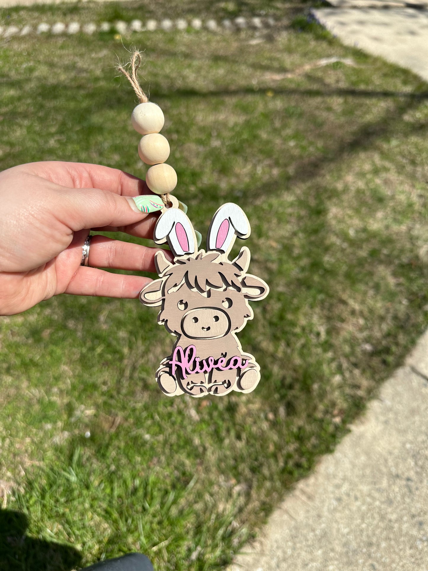 Cow Easter Basket Tag
