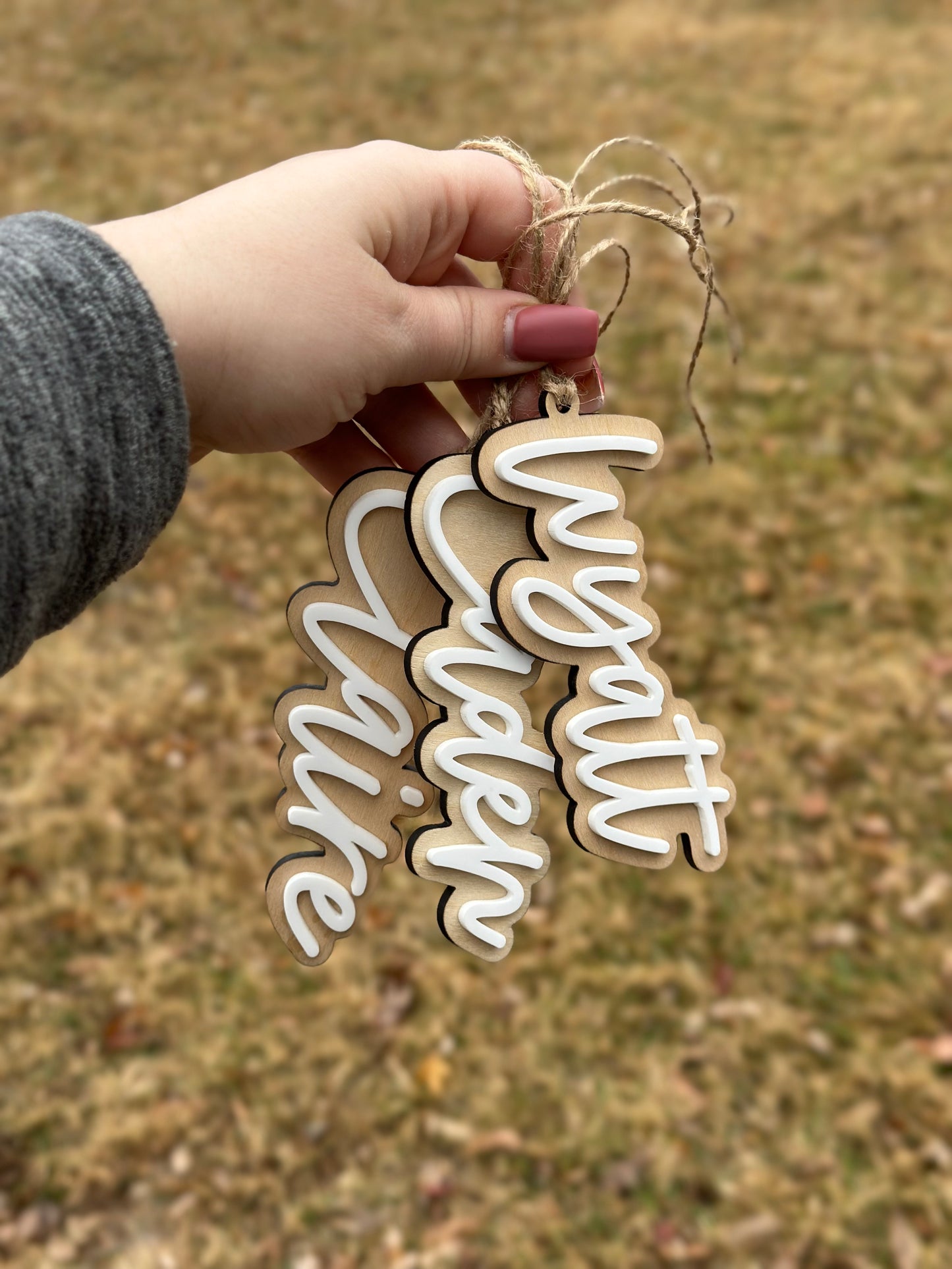 Simple name stocking tag