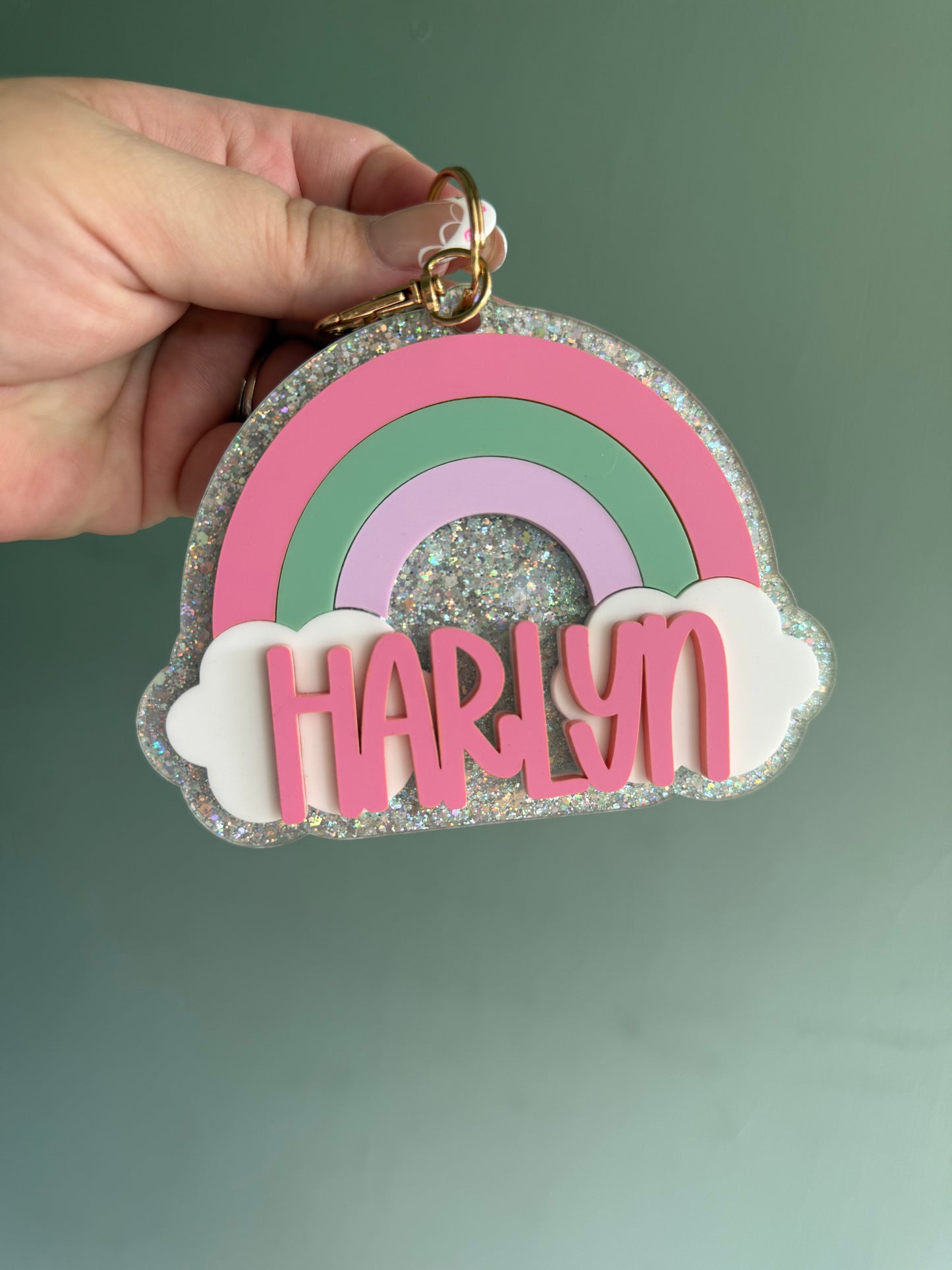 Rainbow bag tag