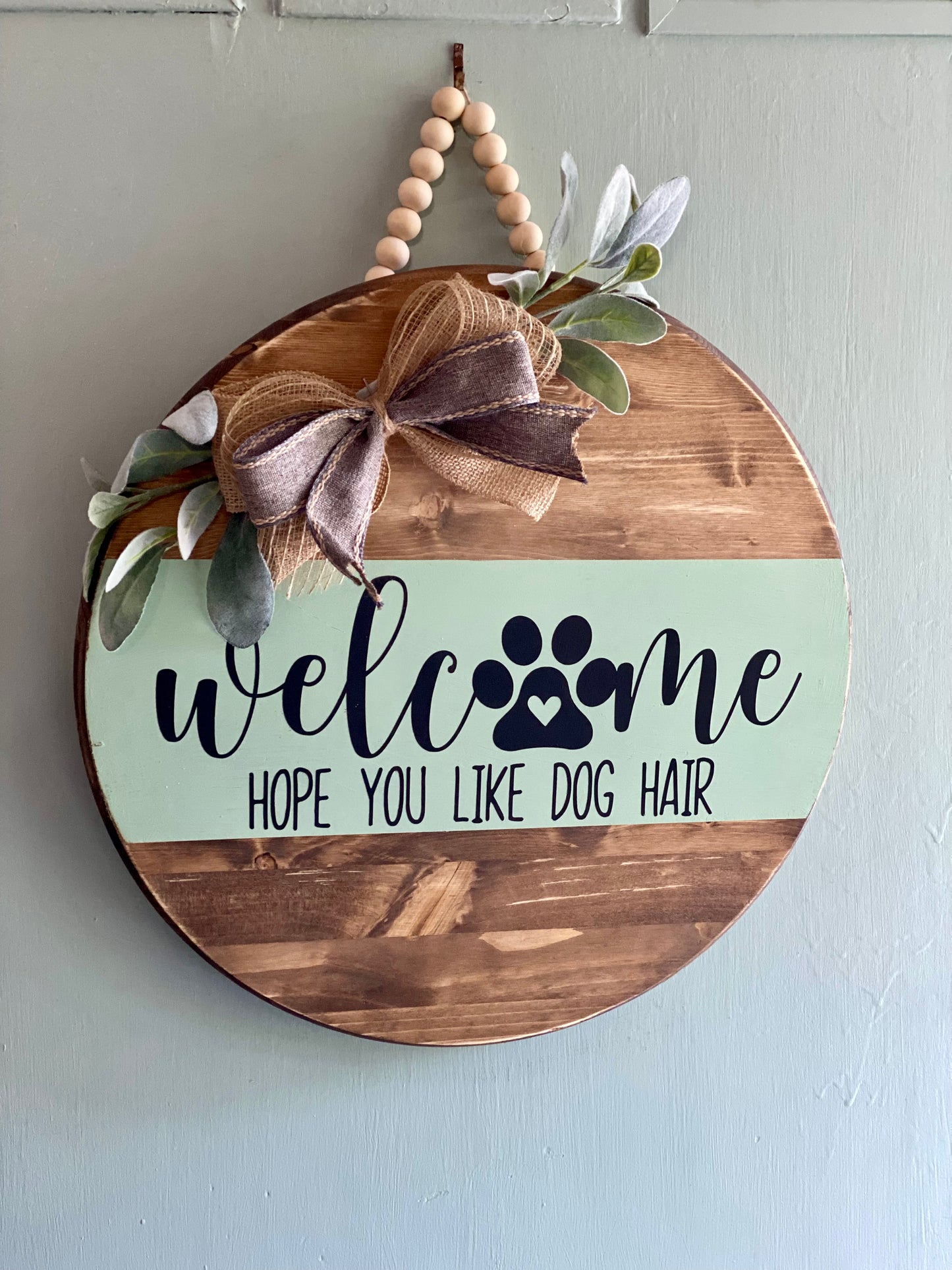 Welcome dog door hanger