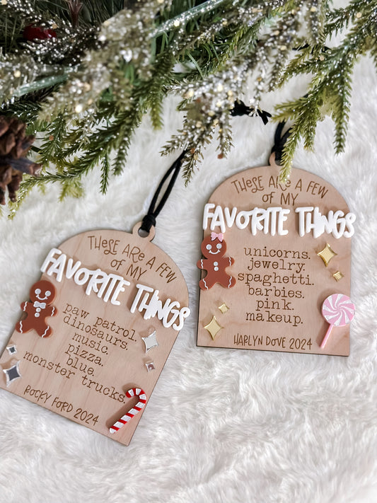 My Favorite Things Ornament