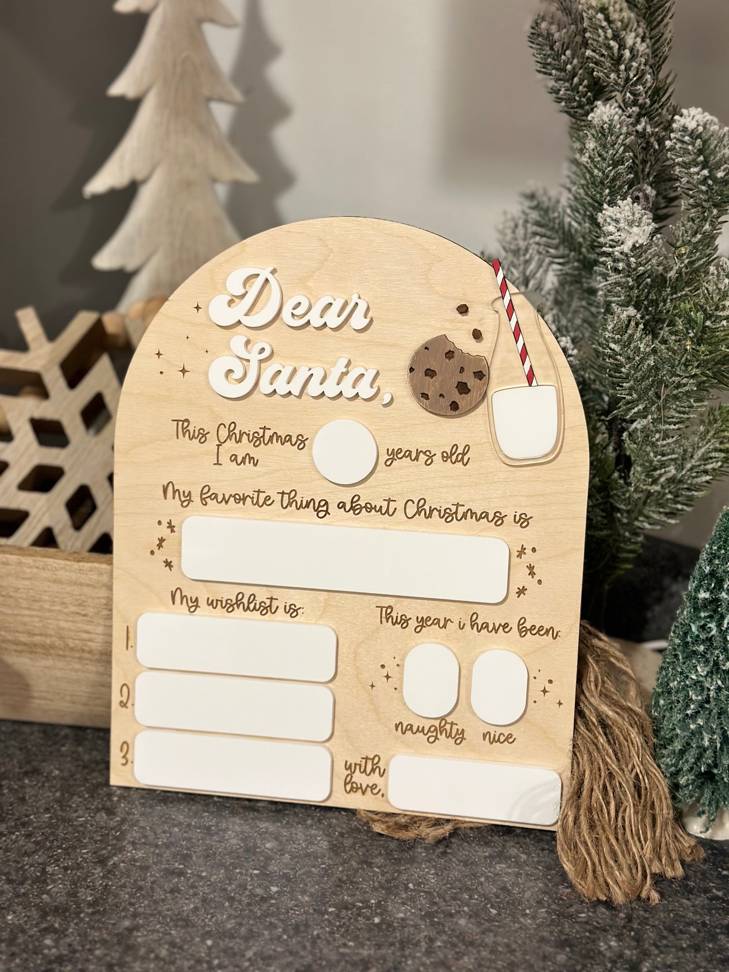 Dear Santa cookie sign