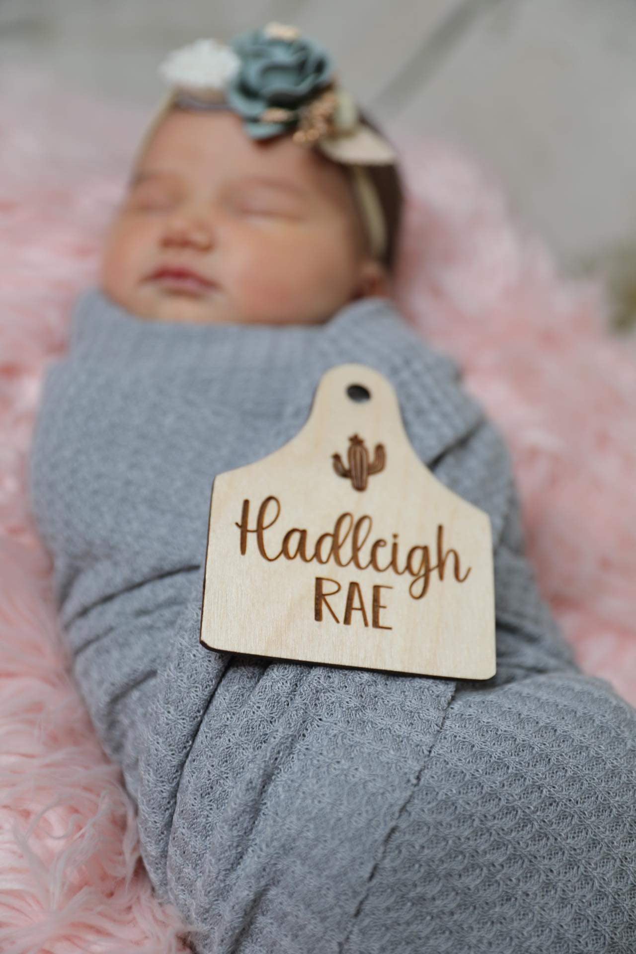 Cow tag engraved name plate