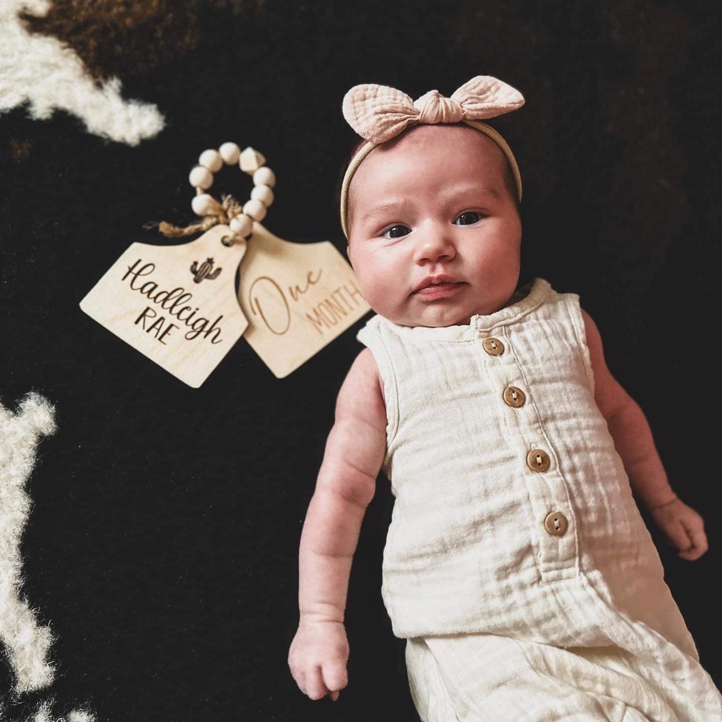 Cow tag baby milestones