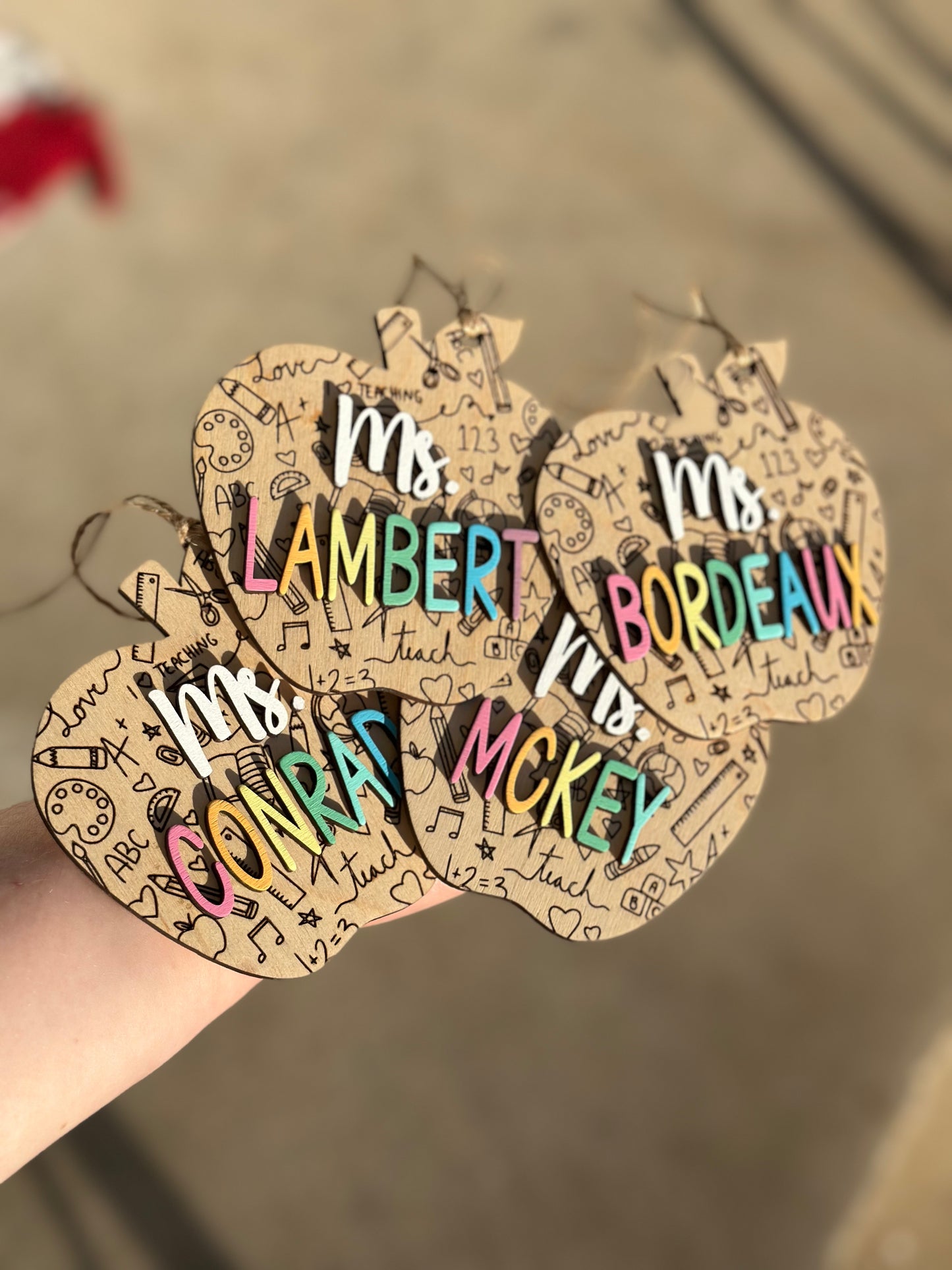 Teacher Apple ornament