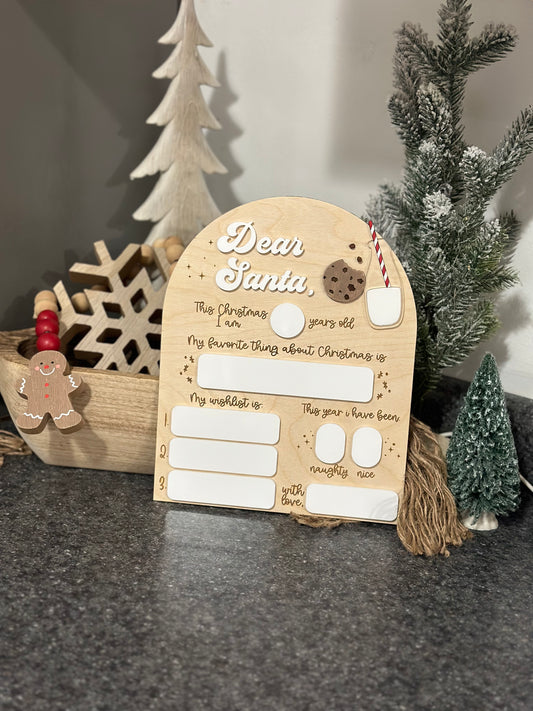 Dear Santa cookie sign