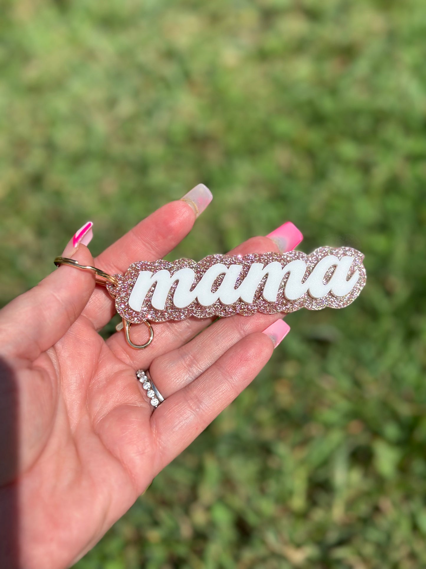 Acrylic name bag tag