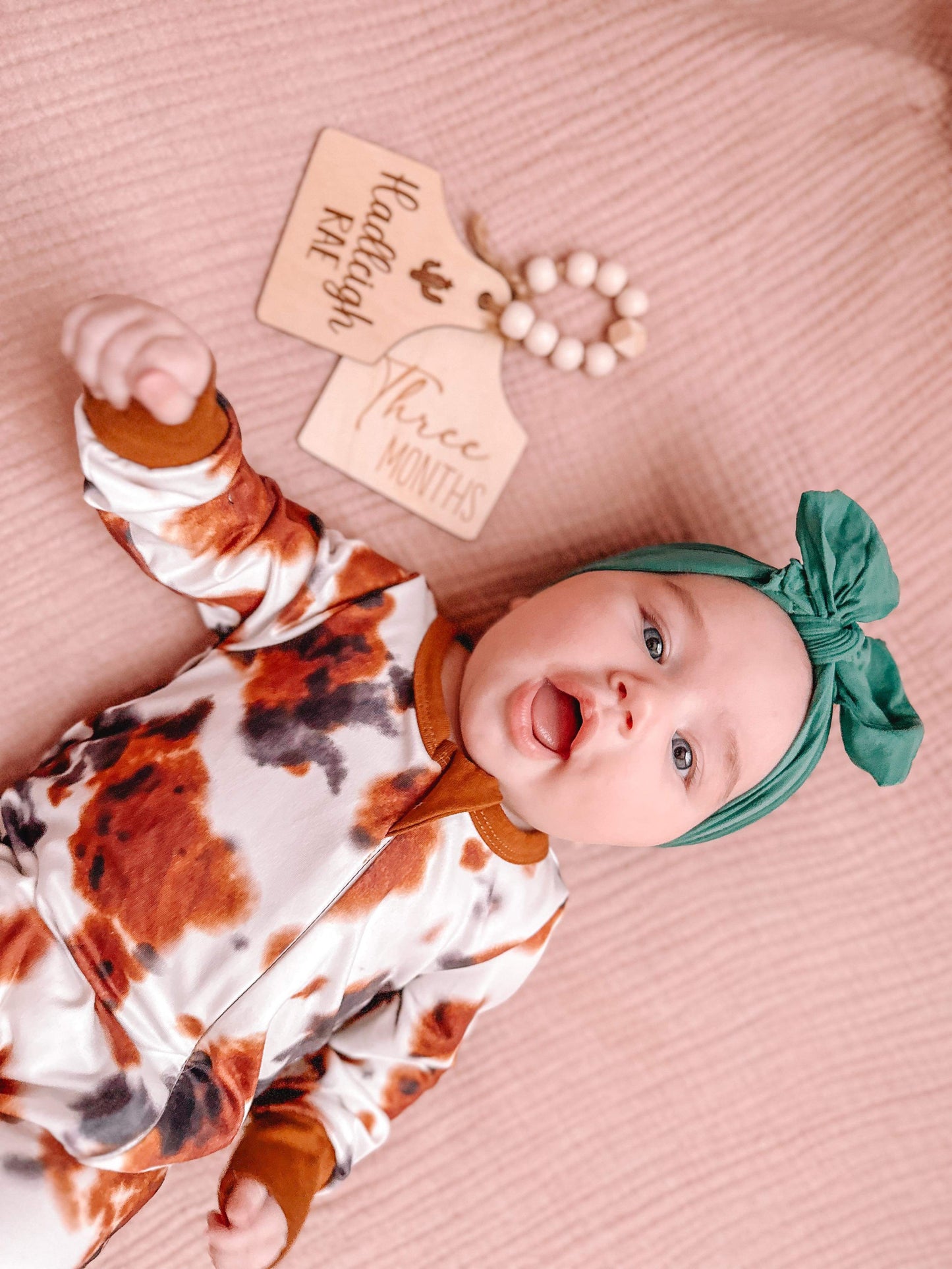 Cow tag baby milestones