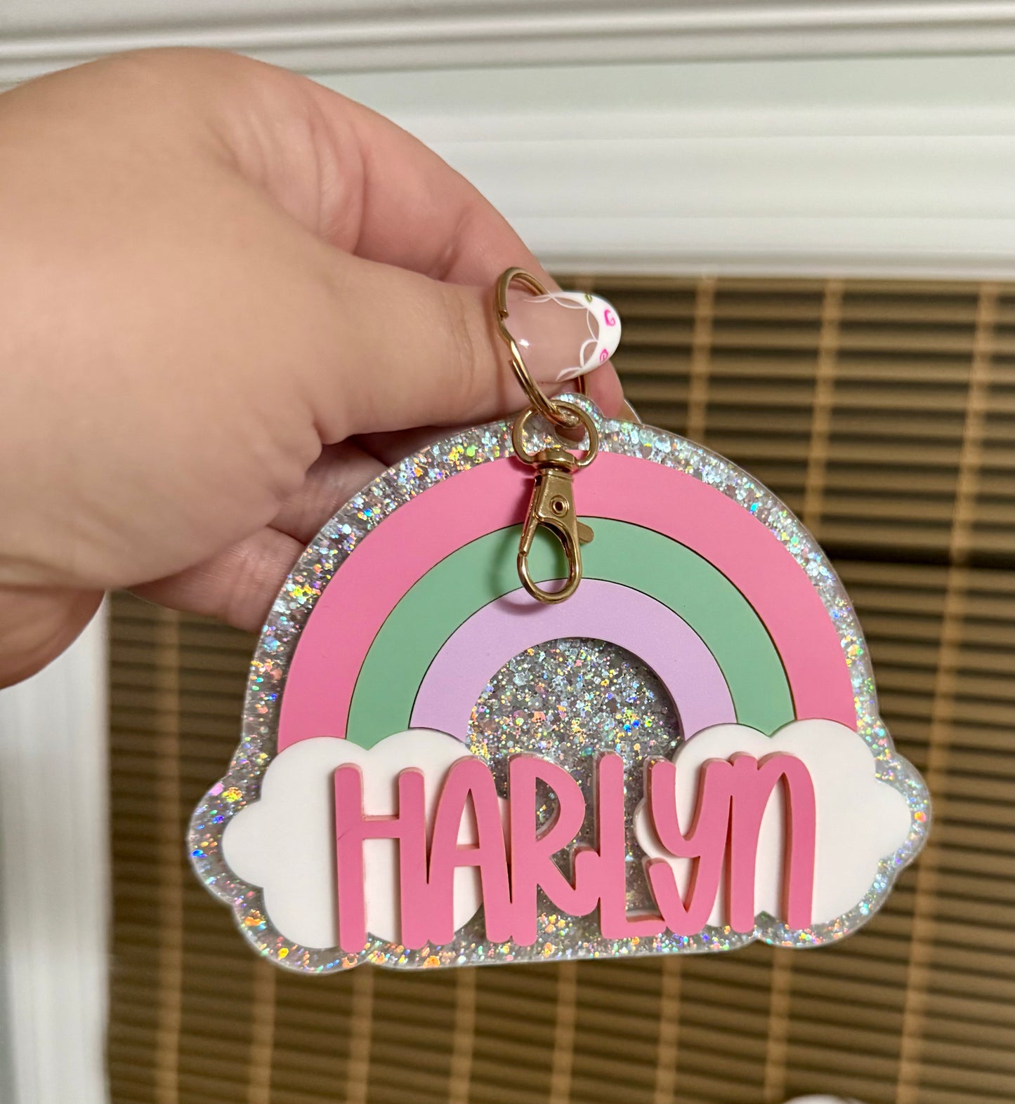 Rainbow bag tag