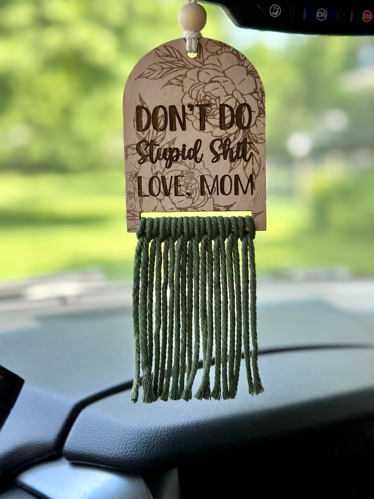 Stupid shit car charm