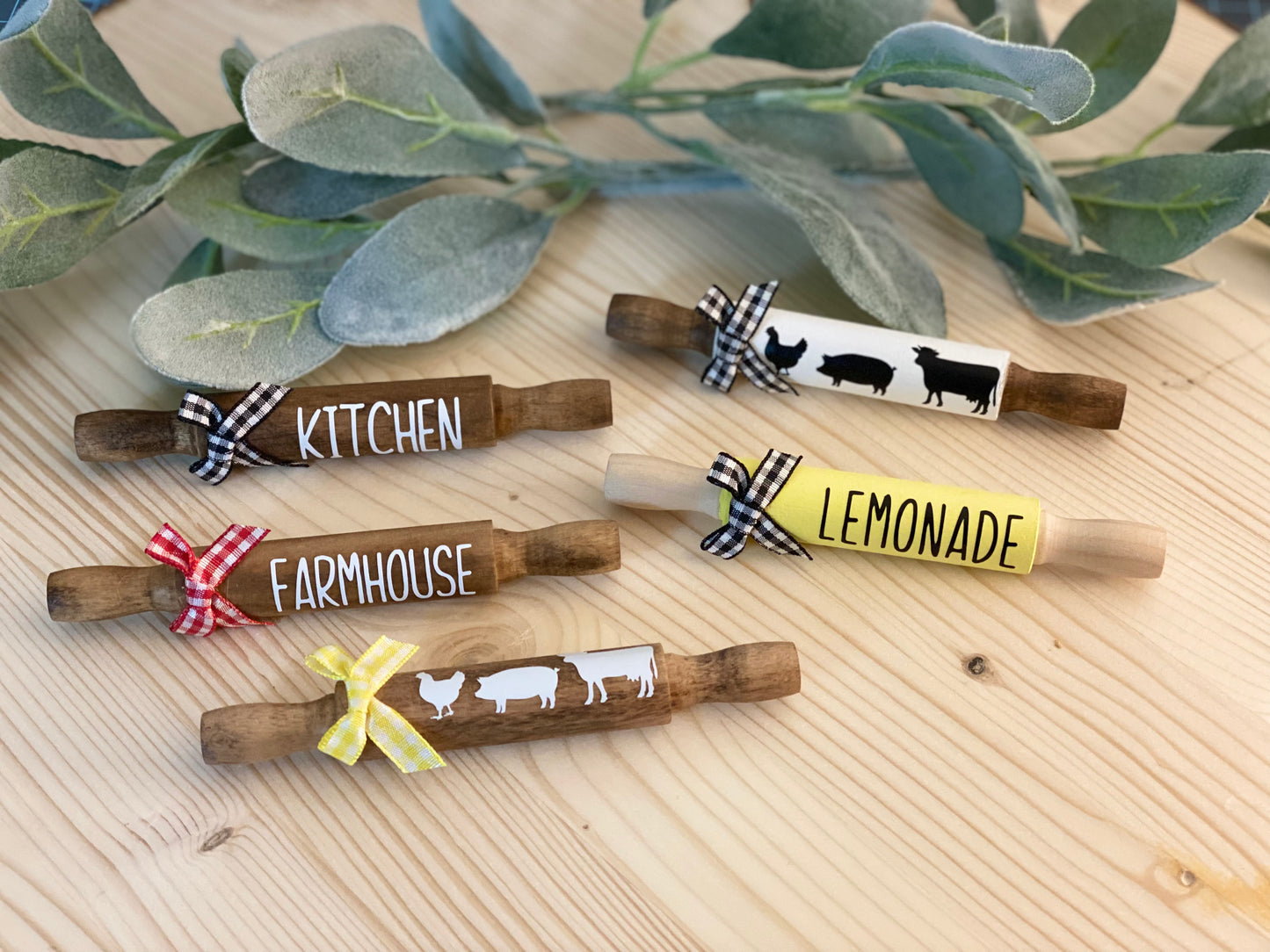 Mini tiered tray rolling pins