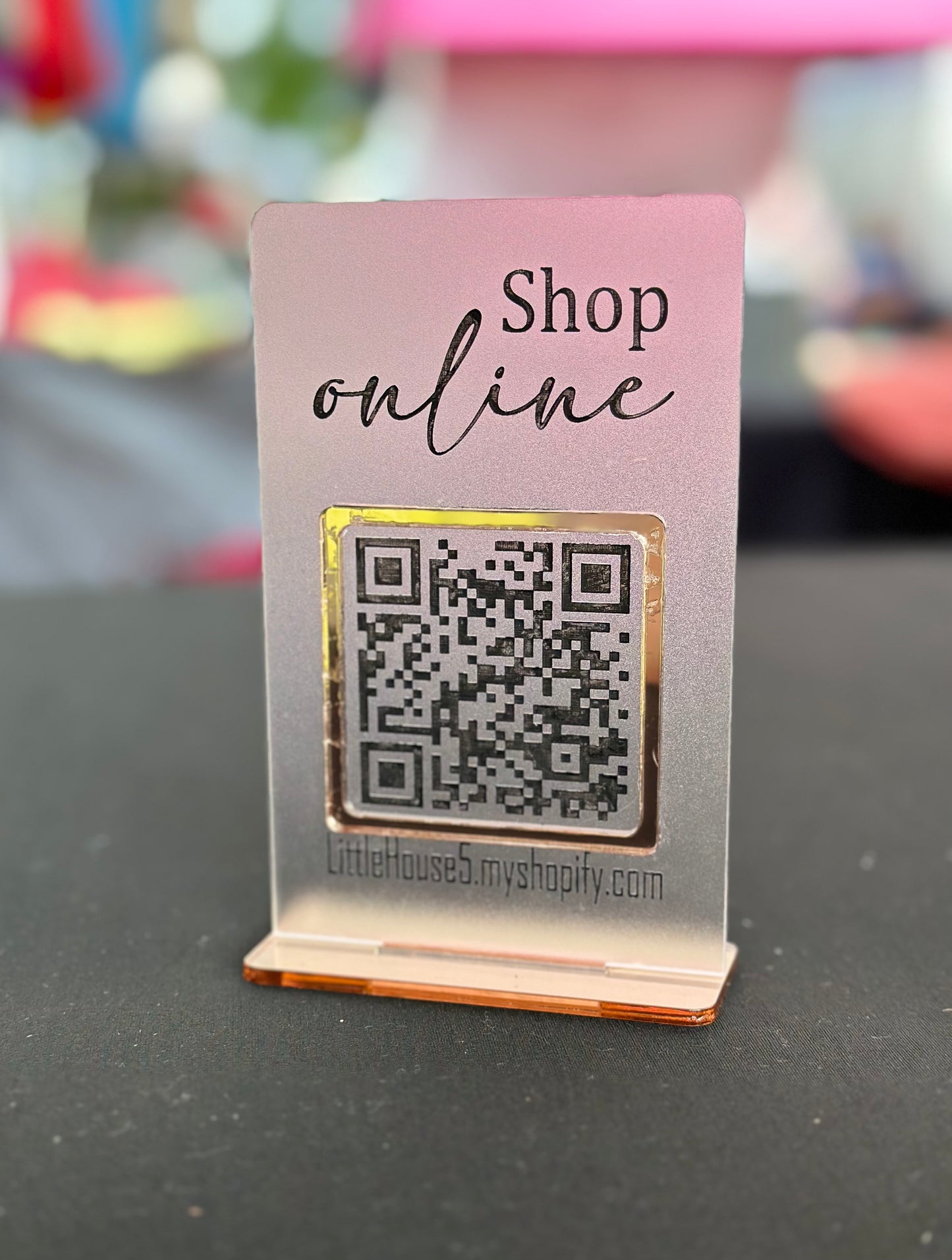 Mini QR code sign