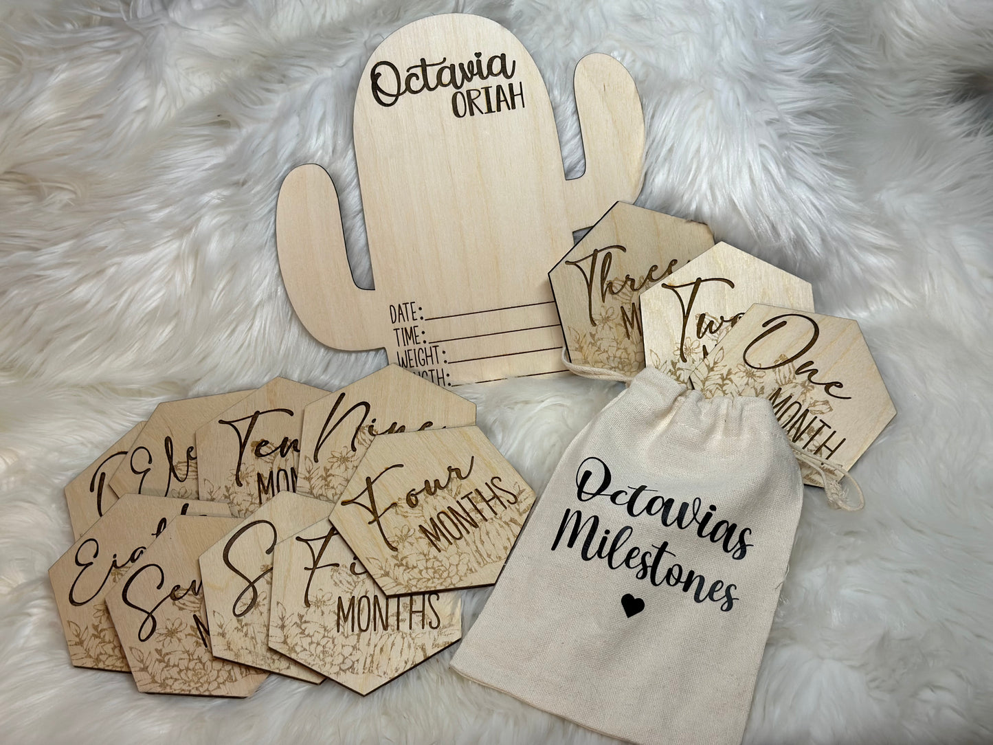 Cactus baby firsts set