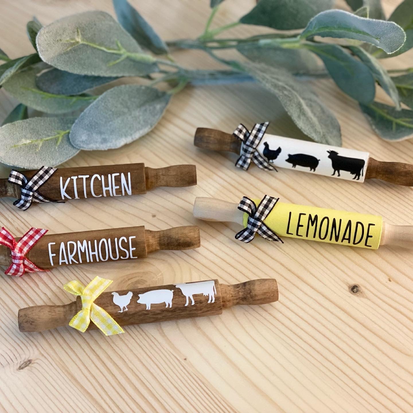 Mini tiered tray rolling pins